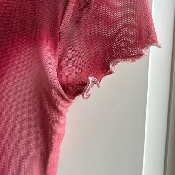 Almost Famous Short Sleeve Funnel Neck Maxi Dress Size Small Y2K - Picture 4 of 8